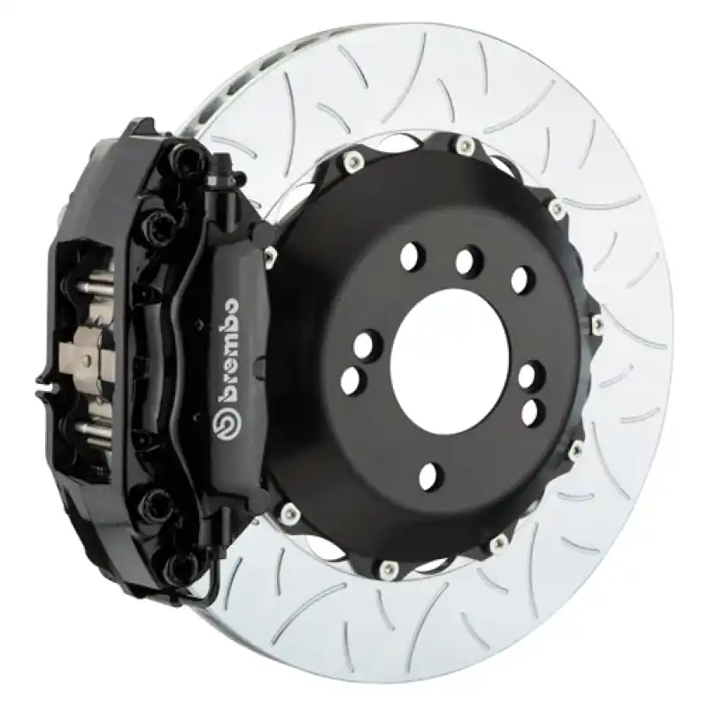 Best Price Brembo 06-08 Z4 M-Coupe/Roadster Rear GT BBK 4 Piston Cast 345x28 2pc Rotor Slotted Type3-Black