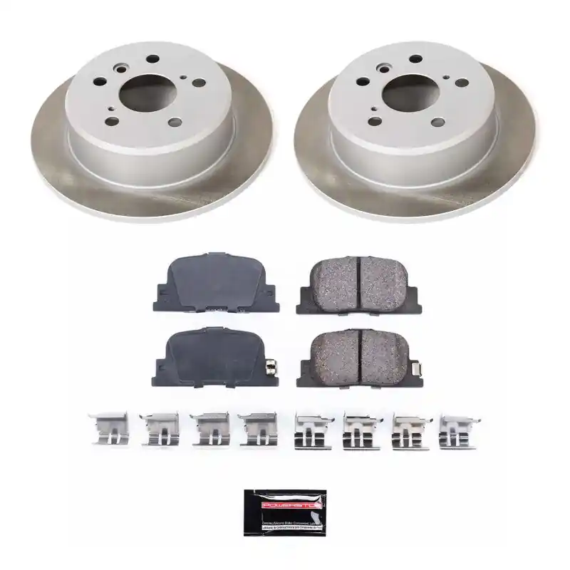 Power Stop 00-01 Toyota Camry Rear Semi-Coated Rotor Kit Crafted