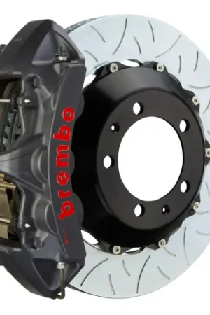 Brembo 08-14 Challenger SRT-8 Fr GTS BBK 6Pis Cast 380x34 2pc Rotor Slotted Type3-Black HA In Demand