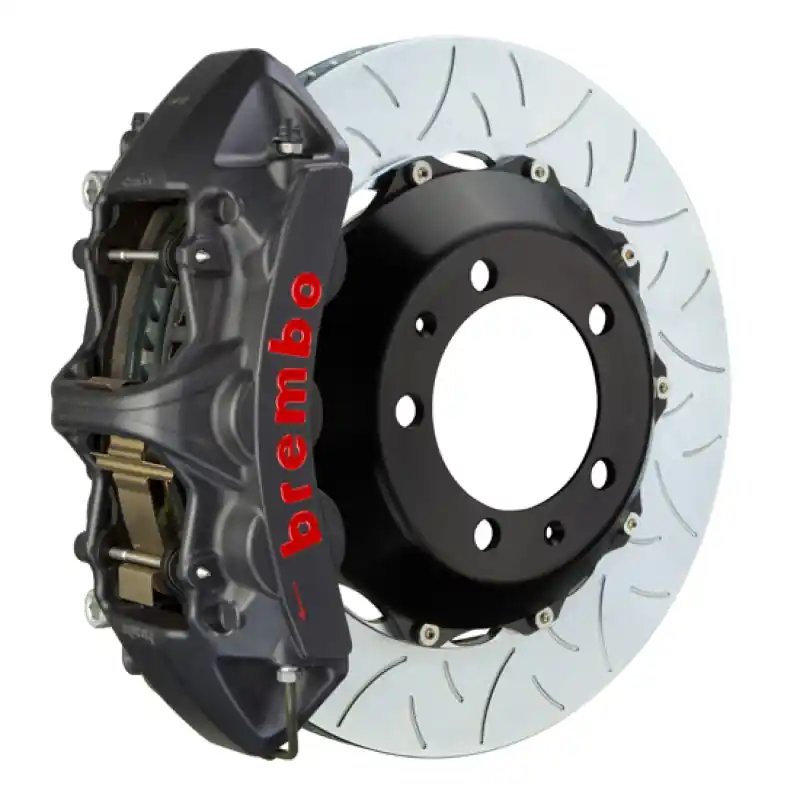 Brembo 08-14 Challenger SRT-8 Fr GTS BBK 6Pis Cast 380x34 2pc Rotor Slotted Type3-Black HA In Demand