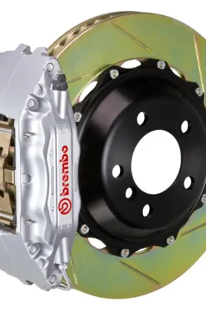 Brembo 06-12 325i Excl xDrive Fr GT BBK 4Pis Cast 2pc 355x32 2pc Rotor Slotted Type1-Silver Top Rated