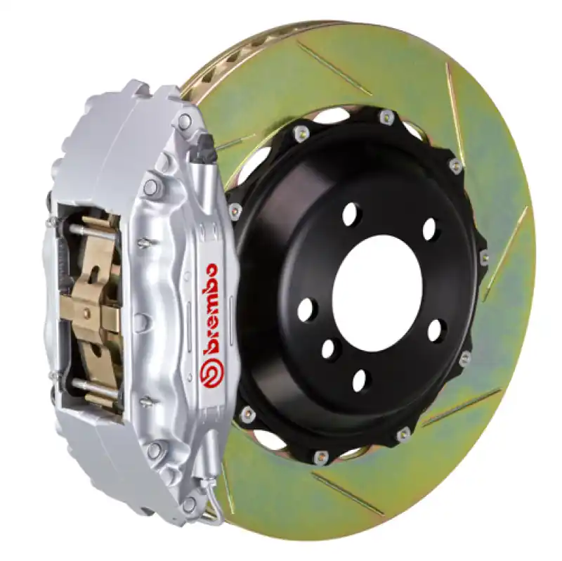 Brembo 06-12 325i Excl xDrive Fr GT BBK 4Pis Cast 2pc 355x32 2pc Rotor Slotted Type1-Silver Top Rated