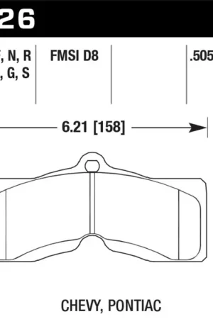 Hawk 78-82 Chevy Corvette HT-10 Performance Front Brake Pads Grab Now
