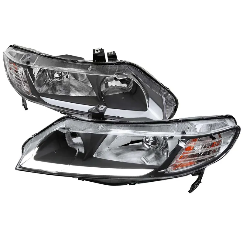 High Quality Spec-D Headlights w/ Black Housing SPE 2LH-CV064JM-G3-GO