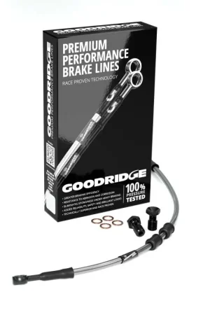 Handmade Goodridge 11-16 HD FXST (w/ABS) +6in Clear Brake Line Kit w/Stainless Steel Fittings