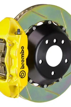 Fan Favorite Brembo 05-08 LR3/05-13 Range Rover Sport Rr GT BBK 4Pist Cast 380x28 2pc Rotor Slotted Type1-Yellow