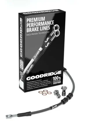 Holiday Sale Goodridge 99-09 HD FXSTB +6in Black Brake Line Kit w/Stainless Steel Fittings