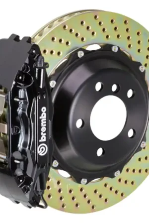 Wholesale Brembo 05-13 Corvette Front GT BBK 4 Piston Cast 2pc 355x32 2pc Rotor Drilled-Black