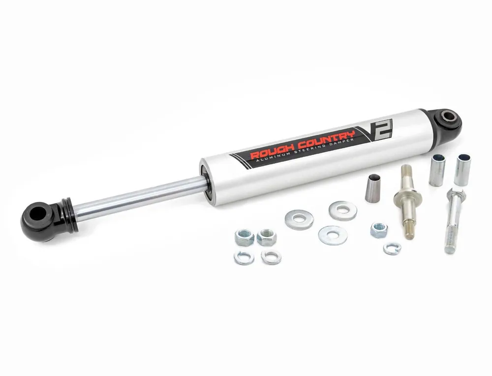 Bargain Rough Country V2 Steering Stabilizer - Ram 2500/3500 4WD 2010-2012 DHTP 8732370