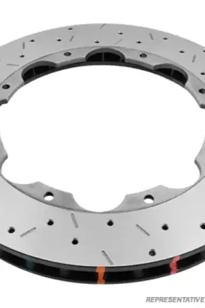 DBA 06-12 Mitsubishi Eclipse V6 Drilled & Slotted 5000 Series Rear Ring Crafted