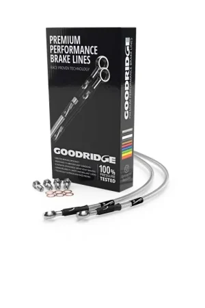 Hassle-Free Returns Goodridge 84-90 H-D FLST Heritage Softail (w/o ABS) Clear Rear Brake Line w/Clear Fittings