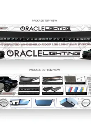 One Day Deal Oracle Lighting Integrated Windshield Roof LED Light Bar System for 2021+ Ford Bronco FQCV 5888-023-MF