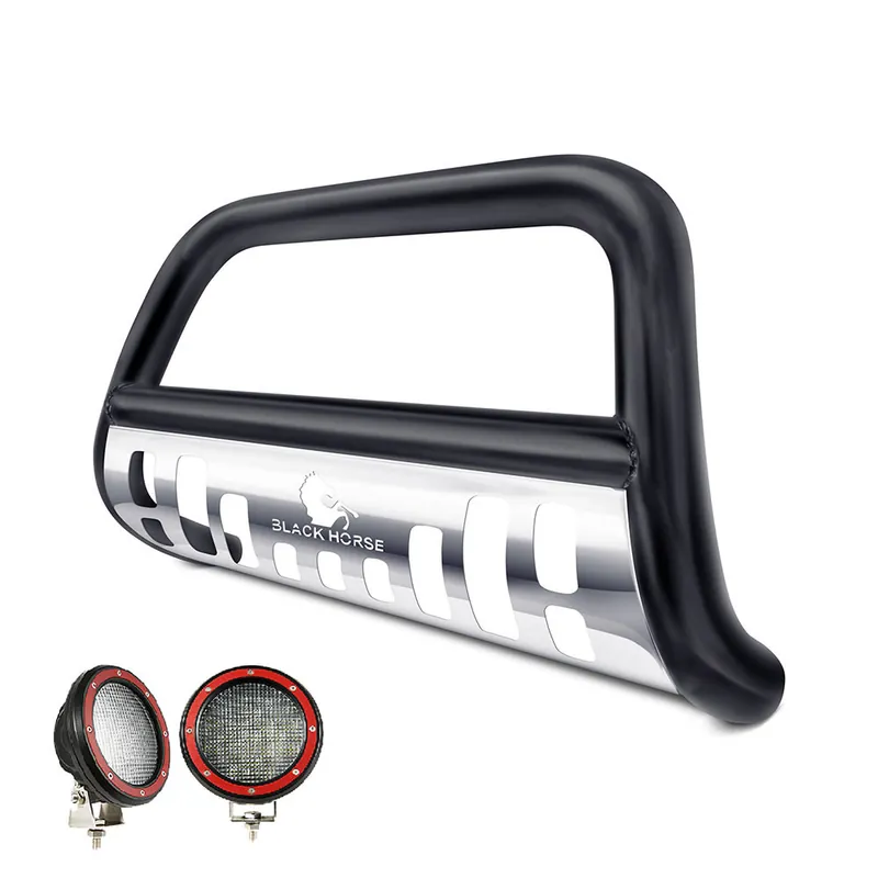 Premium Black Horse Off Road Bull Bar Kit GDRD CBBS-TOB4601SP-PLFR