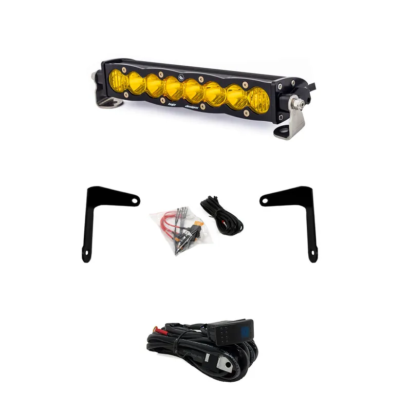 Original Can-Am X3 Shock Mount Kit w/10in S8 Light Bar Baja Amber Baja Designs