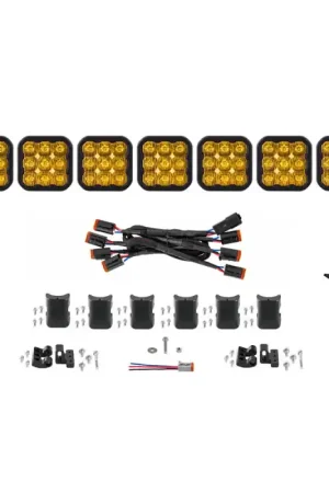 Diode Dynamics SS5 Sport Universal CrossLink 7-Pod Lightbar - Yellow Driving Grab Now