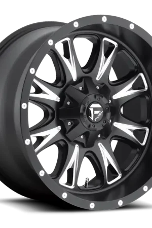 Aluminum Wheels 20X9 Throttle D513 6 On 135/6 On 139.7 Black Milled 106.4 Bore 20 Offset Fuel Off Road Wheels Warranty Included