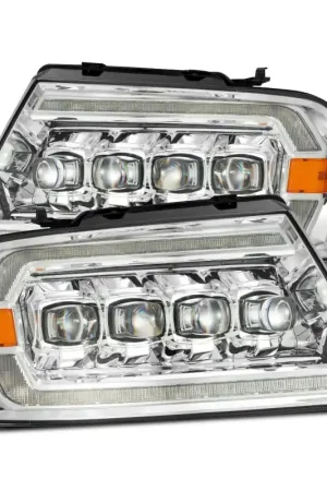 AlphaRex 04-08 Ford F150 / 06-08 Lincoln Mark LT NOVA LED Proj Headlights Chrome w/Activ Light/Seq Weekend Sale