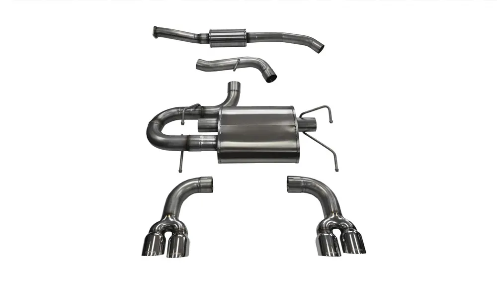 Luxury Corsa Performance Exhaust 3.0" Cat-Back Dual Rear Exit with Twin 3.5" Polished Pro-Series Tips COR 14862