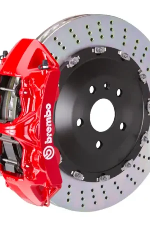 Trusted Brand Brembo 19+ X5 (G05)/20+ X6 Front GT BBK 6 Piston Cast 405x34 2pc Rotor Drilled-Red