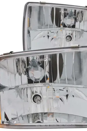 Popular ANZO 1995-1997 Chevrolet Blazer Crystal Headlights Chrome 1pc