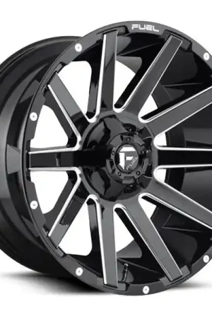 Fuel Offroad Wheels Contra D615 Gloss Black Milled 20x9 20mm Offset 5x139.7 (5x5.5),5x150 Certified