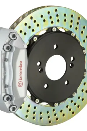 Mega Sale Brembo 99-07 Evo VI/VII/VIII/IXRear GT BBK 4 Piston Cast 2pc 328x28 2pc Rotor Drilled-Black