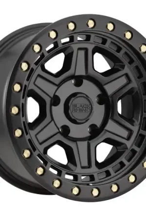 Black Rhino Wheels Reno Matte Black with Brass Bolts 17x9 -12mm Offset 6x139.7 (6x5.5) Bulk Order