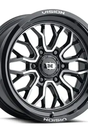 Vision Wheels Riot 402 Gloss Black Machined 22x12 -51mm Offset 8x180 Handmade