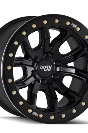 Trending DirtyLife Wheels DT-1 9303 Matte Black with Simulated Beadlock Ring 17x9 -38mm Offset 6x139.7 (6x5.5)