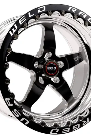 Weld S71 17x10 / 5x4.5 BP / 7.3in. BS Black Wheel (Medium Pad) - Black Single Beadlock MT Factory Price