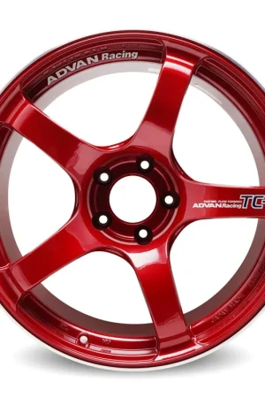 Free Shipping Advan TC4 18x11 +30 5x114.3 Racing Candy Red and Ring Wheel