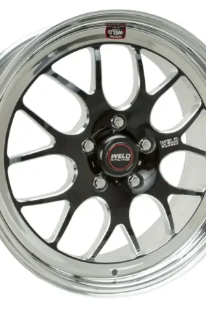 Weld S77 18x8 / 5x4.5 BP / 4.7in. BS Black Wheel (Medium Pad) - Non-Beadlock Clearance