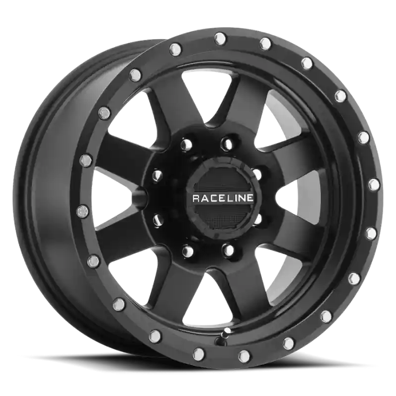 Price Cut Raceline 935B Defender 18x9in / 6x139.7 BP / 18mm Offset / 107.95mm Bore - Satin Black Wheel