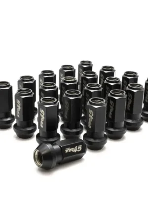 Genuine Wheel Mate Muteki TR45 Open End Lug Nuts - Black Chrome - 12x1.25 - 45mm