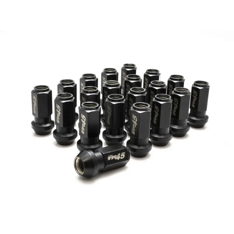 Genuine Wheel Mate Muteki TR45 Open End Lug Nuts - Black Chrome - 12x1.25 - 45mm