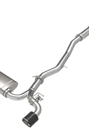 Crafted aFe POWER Takeda 2021 Toyota Supra 2.0L (t) 2.5in-3in 304 SS CB Exhaust w/ Carbon Tips