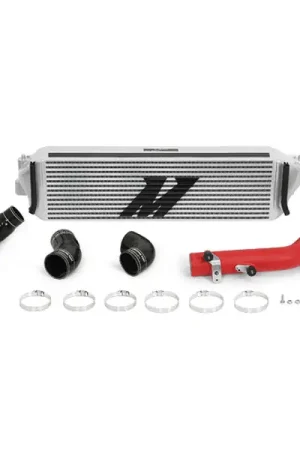 Order Now Mishimoto 2017+ Honda Civic Type R Intercooler Kit - Silver Intercooler Red Piping