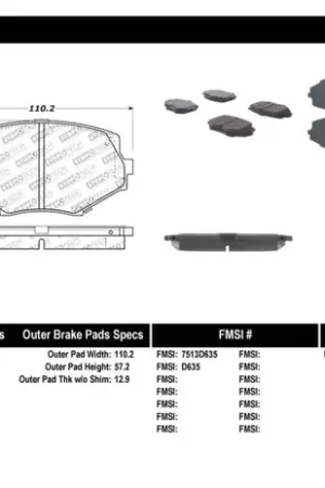 StopTech Performance 94-97/99-05 Miata w/Normal Suspension Front Brake Pads D635 Limited Offer