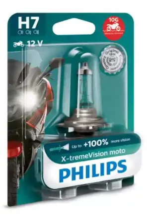 Philips X-Treme Vision Motorcycle Globe H7 - 12972XVBW Professional Grade