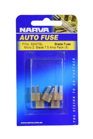 Secure Checkout Narva 52407BL 7.5 Amp Brown Micro 2 Blade Fuse (Pack Of 5)