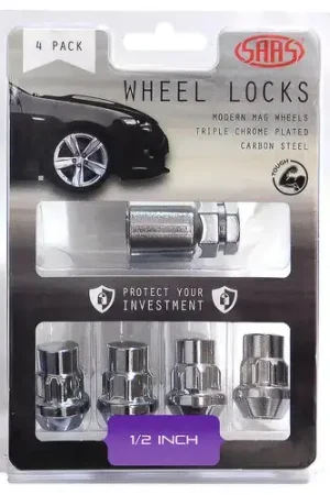 SAAS Lock Nuts Splined Bulge 1\\/2 Pk 4 - 913021 Popular