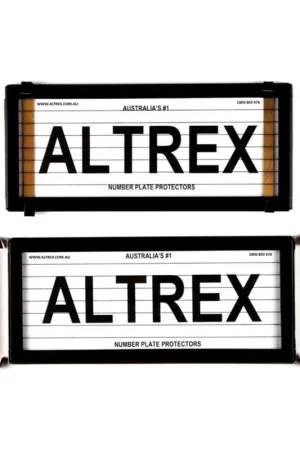 Place Order Altrex NSW Historic Black Number Plate Protectors - with Lines - 6LH
