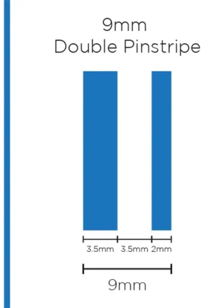 SAAS 9mm Pinstripe - Double Medium Blue (10m) - 1504 Latest