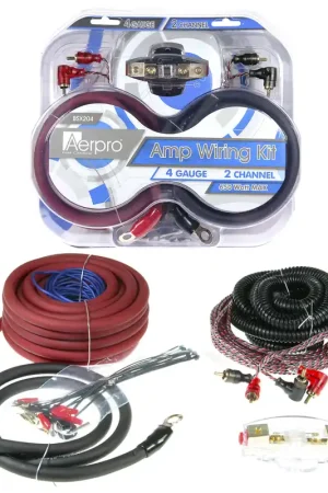 Aerpro 4Ga 2-Channel Amp Install Kit BSX204 Direct From Manufacturer