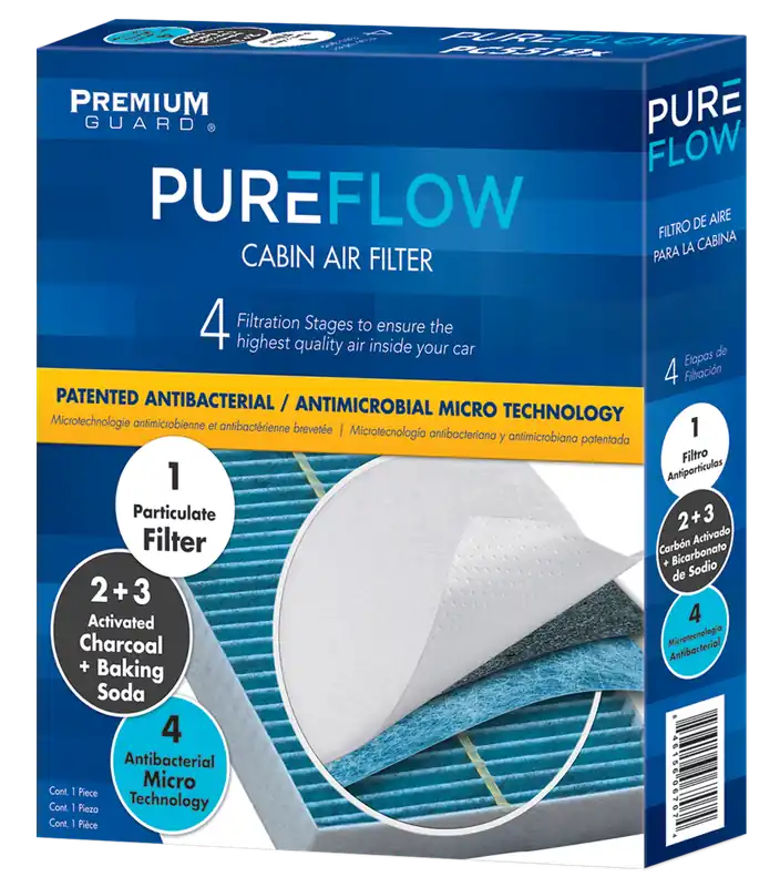 PUREFLOW 2014 Chevrolet Silverado 1500 Cabin Air Filter with Antibacterial Technology, PC9958X Professional Grade