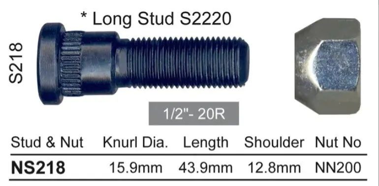 Exclusive Offer Nice Wheel Stud \\u0026 Nut Set - NS218