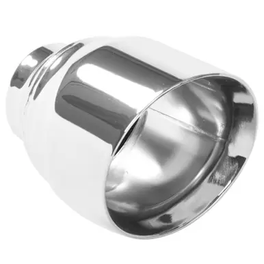 Grab Now MagnaFlow Tip Stainless Double Wall Round Single Outlet Polished 4.5in DIA 2.5in Inlet 5.75in Length - 35224