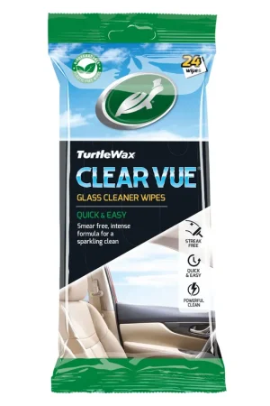 Turtle Wax Clear Vue Glass Cleaner Wipes - 24 Pack - 103302 Low Price