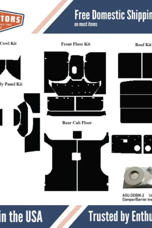 Viral Insulation Sound Deadener Kit for 1978-1979 Ford Bronco Acoustishield Complete