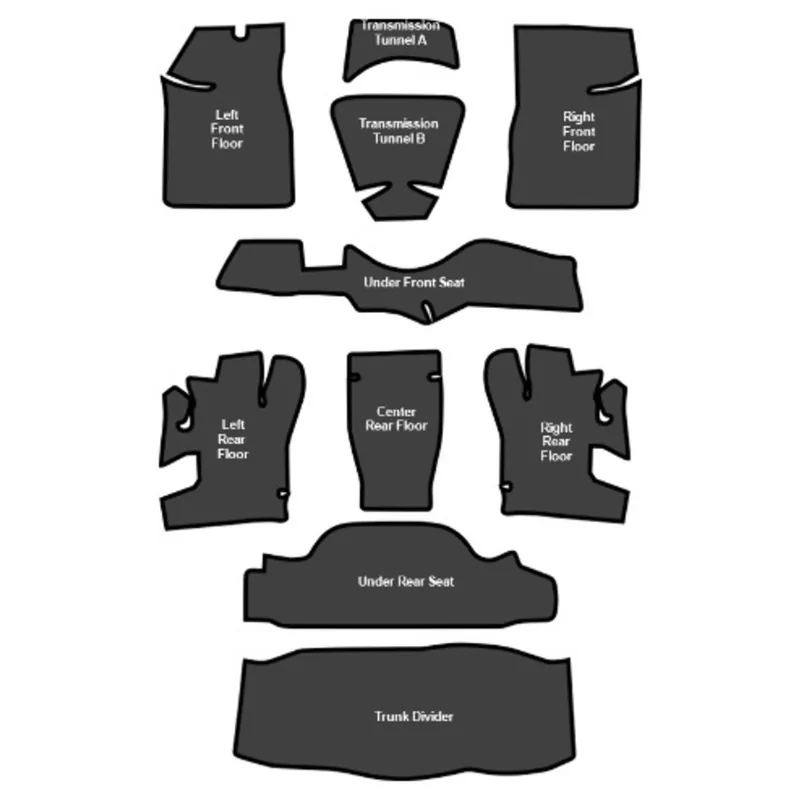 Sound Deadener for 1976 Oldsmobile Cutlass Vista Cruiser EVA 10Pc Trusted Brand